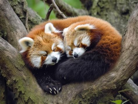 red pandas cuddling|red panda defense pose.